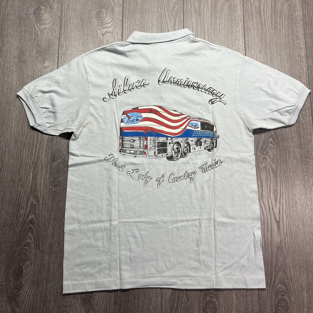 Vintage Tammy Wynette 1980 Silver Anniversary Lady Country Music Polo Shirt